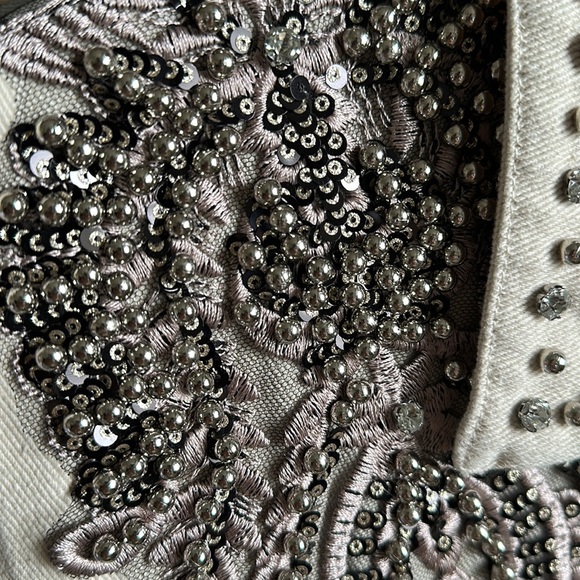 POL BEDAZZLED DENIM VEST - Picture 3 of 6